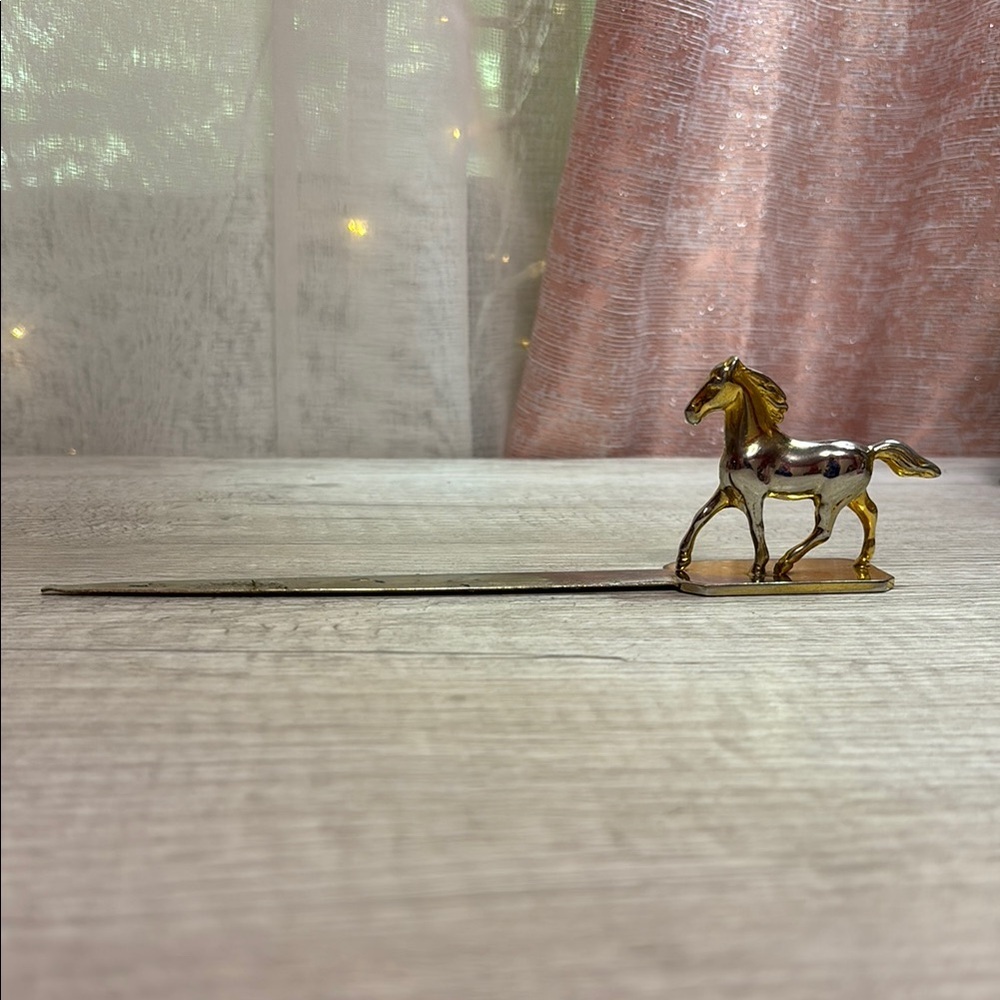 Gold and Silver Horse Letter Opener